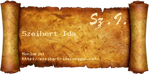 Szeibert Ida névjegykártya